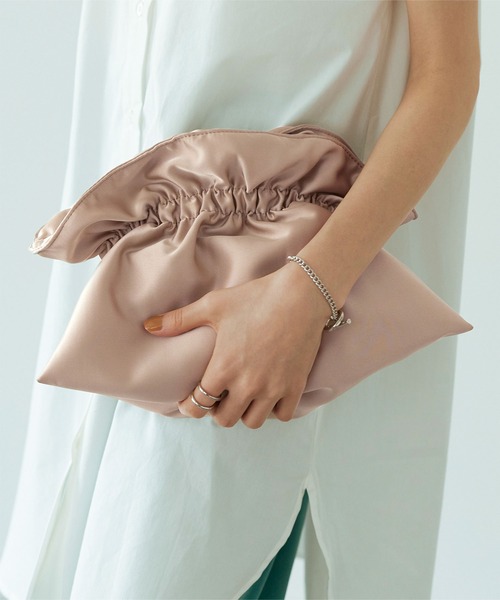 titivate（ティティベイト）の「ｷﾞｬｻﾞｰｻﾃﾝﾊﾞｯｸﾞ（クラッチバッグ・レディース・ブラック/ベージュ系その他/イエロー/サックスブルー・F）」の7枚目の写真