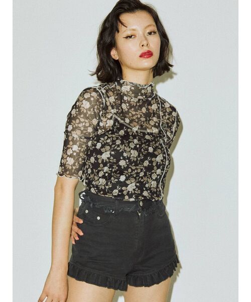 jouetie（ジュエティ）の「メローシアートップス（Tシャツ/カットソー・レディース・オフホワイト/ブラック/ブラウン/その他1・MEDIUM）」の14枚目の写真