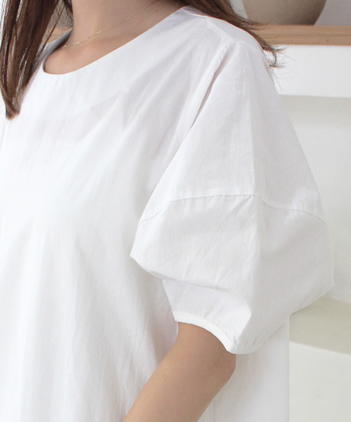 MODE ROBE（モードローブ）の「半袖フレアロングワンピース（ワンピース・レディース・ホワイト/ピンク・FREE）」の10枚目の写真