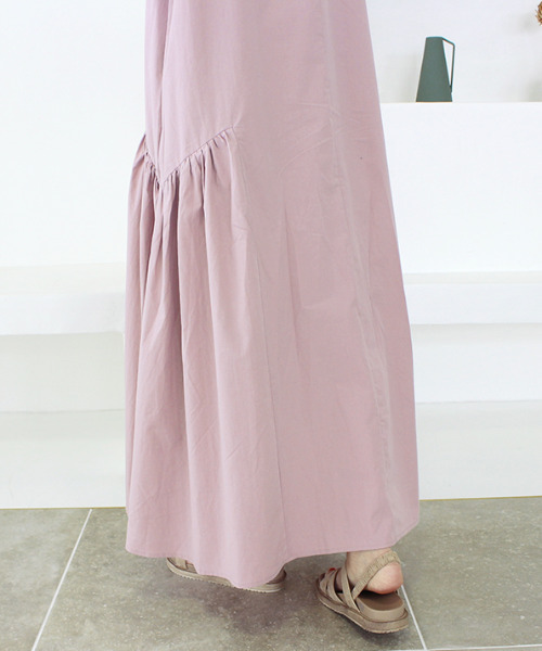 MODE ROBE（モードローブ）の「半袖フレアロングワンピース（ワンピース・レディース・ホワイト/ピンク・FREE）」の20枚目の写真