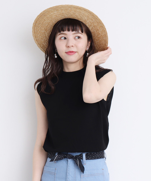 CHILD WOMAN（チャイルドウーマン）の「ICE COTTON クルーノースリプルオーバー（ニット/セーター・レディース・レッド/グリーン/ホワイト/ブラック/ダークブラウン/ピンク・FREE）」の7枚目の写真