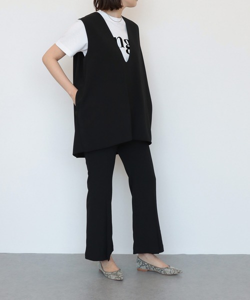 TITE IN THE STORE（ティテ　インザ　ストア）の「ショルダータックベスト（Tシャツ/カットソー・レディース・ブラック・38）」の4枚目の写真