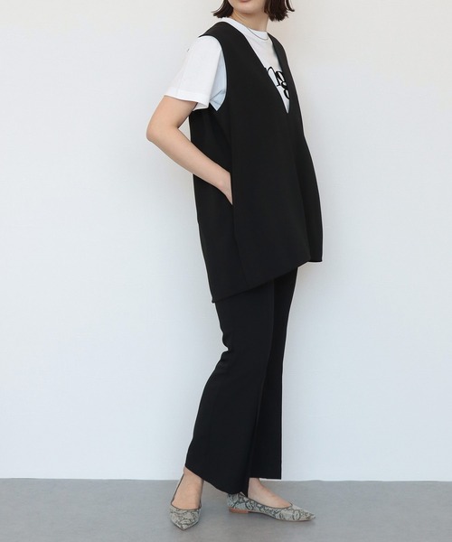 TITE IN THE STORE（ティテ　インザ　ストア）の「ショルダータックベスト（Tシャツ/カットソー・レディース・ブラック・38）」の5枚目の写真