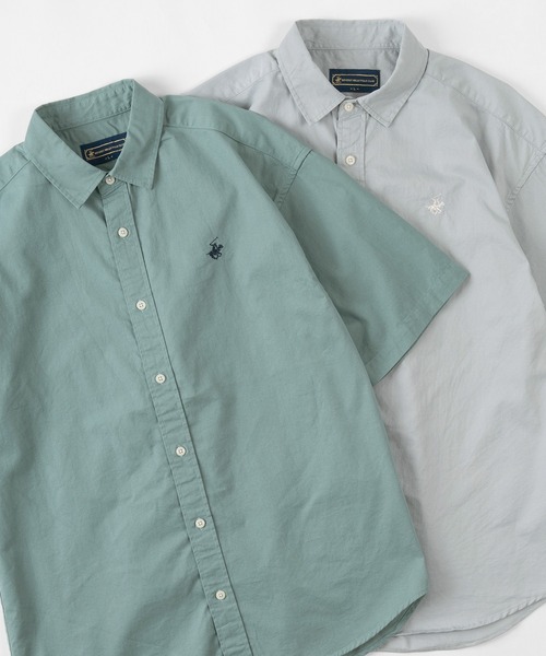 BEVERLY HILLS POLO CLUB（ビバリーヒルズポロクラブ）の「【BEVERLY HILLS POLO CLUB/ビバリーヒルズポロクラブ】ワイドシルエット レギュラーカラー半袖シャツ（シャツ/ブラウス・メンズ・ホワイト/ベージュ/ネイビー/ブラウン/サックスブルー/ダークブルー/ライトインディゴブルー/スミクロ/インディゴブルー/ブルー系その他/ベージュ系その他・M/L/XL）」の11枚目の写真