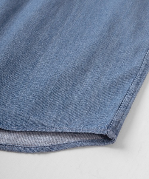 BEVERLY HILLS POLO CLUB（ビバリーヒルズポロクラブ）の「【BEVERLY HILLS POLO CLUB/ビバリーヒルズポロクラブ】ワイドシルエット レギュラーカラー半袖シャツ（シャツ/ブラウス・メンズ・ホワイト/ベージュ/ネイビー/ブラウン/サックスブルー/ダークブルー/ライトインディゴブルー/スミクロ/インディゴブルー/ブルー系その他/ベージュ系その他・M/L/XL）」の19枚目の写真