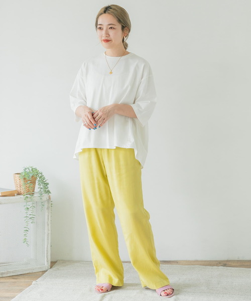 ITEMS URBANRESEARCH(アイテムズ アーバンリサーチ)の「バックギャザーTシャツ(Tシャツ/カットソー・レディース・ブラック/オフホワイト/グレー系その他/チャコールグレー/キャメル・FREE)」の10枚目の写真