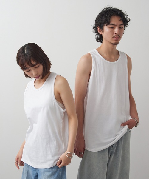 MAISON CLUB（メゾンクラブ）の「【MAISON CLUB】ヘビーウェイトタンクトップ プレミアムコットン100%  WILL（タンクトップ・メンズ・ホワイト/ブラック/ネイビー/グレー・XL/M/L/S/XS）」の16枚目の写真