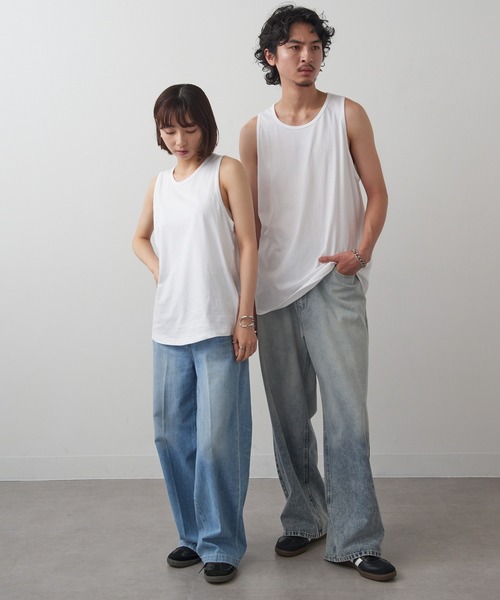 MAISON CLUB（メゾンクラブ）の「【MAISON CLUB】ヘビーウェイトタンクトップ プレミアムコットン100%  WILL（タンクトップ・メンズ・ホワイト/ブラック/ネイビー/グレー・XL/M/L/S/XS）」の6枚目の写真