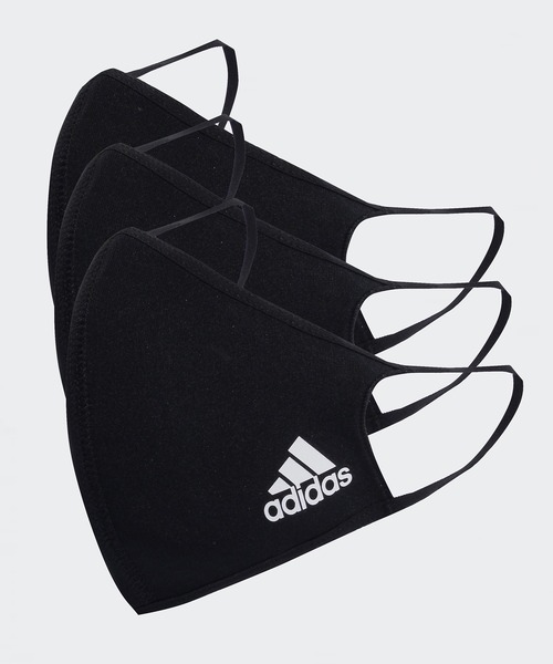 adidas（アディダス）の「フェイスカバー 3枚組 [FACE COVERS 3-PACK] アディダス（マスク・メンズ・ブラック×ブラック/ブラック系その他/ダークネイビー・MEDIUM/X-LARGE/XXX-LARGE）」の2枚目の写真