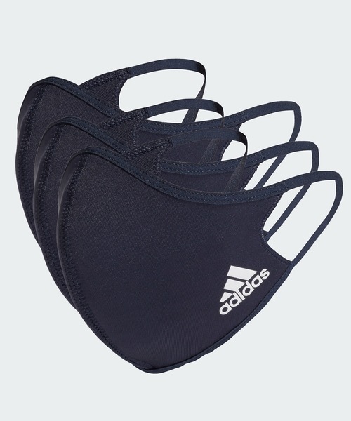 adidas（アディダス）の「フェイスカバー 3枚組 [FACE COVERS 3-PACK] アディダス（マスク・メンズ・ブラック×ブラック/ブラック系その他/ダークネイビー・MEDIUM/X-LARGE/XXX-LARGE）」の3枚目の写真