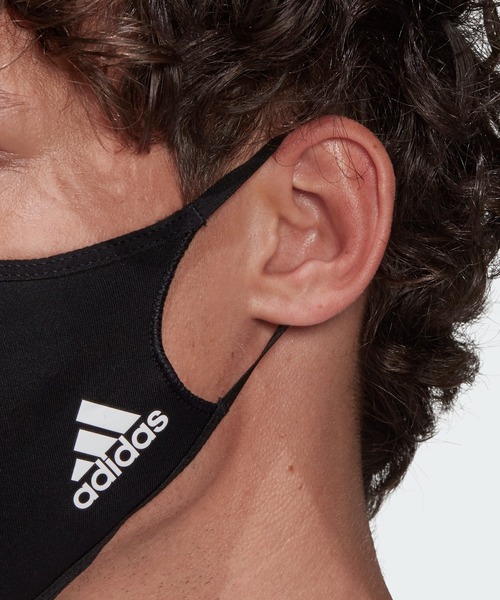 adidas（アディダス）の「フェイスカバー 3枚組 [FACE COVERS 3-PACK] アディダス（マスク・メンズ・ブラック×ブラック/ブラック系その他/ダークネイビー・MEDIUM/X-LARGE/XXX-LARGE）」の9枚目の写真