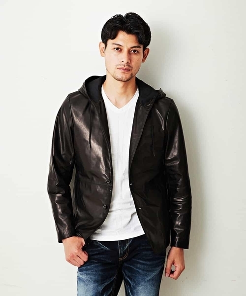 レザーブルゾン（BABY GOAT NAKED）（ブルゾン）｜MICHEL KLEIN HOMME  