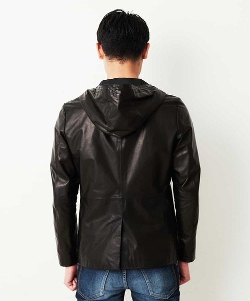MICHEL KLEIN HOMME   （ミッシェルクランオム）の「レザーブルゾン（BABY GOAT NAKED）（ブルゾン・メンズ・ブラック・MEDIUM/LARGE/X-LARGE）」の10枚目の写真