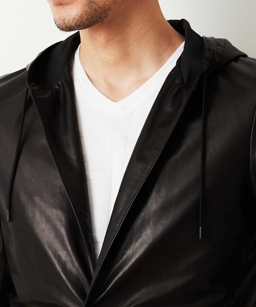 MICHEL KLEIN HOMME   （ミッシェルクランオム）の「レザーブルゾン（BABY GOAT NAKED）（ブルゾン・メンズ・ブラック・MEDIUM/LARGE/X-LARGE）」の8枚目の写真