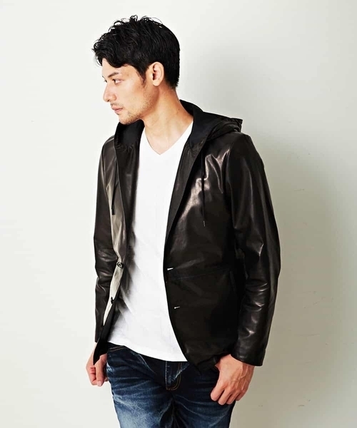 MICHEL KLEIN HOMME   （ミッシェルクランオム）の「レザーブルゾン（BABY GOAT NAKED）（ブルゾン・メンズ・ブラック・MEDIUM/LARGE/X-LARGE）」の3枚目の写真