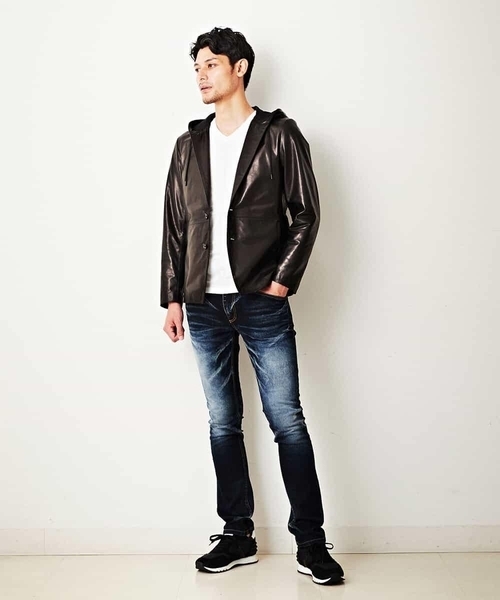 MICHEL KLEIN HOMME   （ミッシェルクランオム）の「レザーブルゾン（BABY GOAT NAKED）（ブルゾン・メンズ・ブラック・MEDIUM/LARGE/X-LARGE）」の2枚目の写真