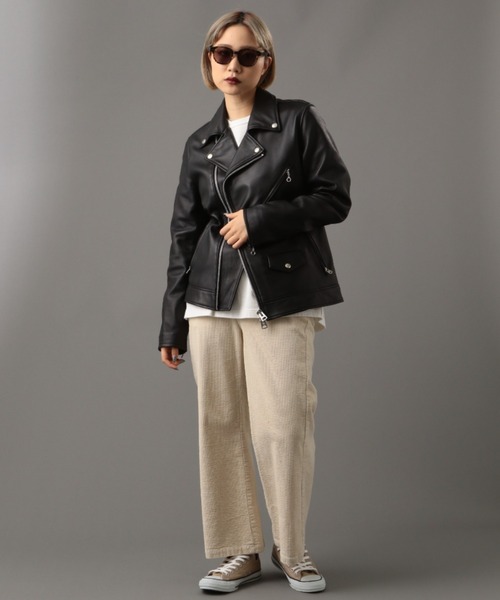 Retro Grade（レトログレード）の「【RETRO GRADE】ダブルライダース/ DOUBLE　RIDERS（ライダースジャケット・レディース・ブラック・SMALL/MEDIUM/LARGE/X-LARGE/X-SMALL）」の2枚目の写真