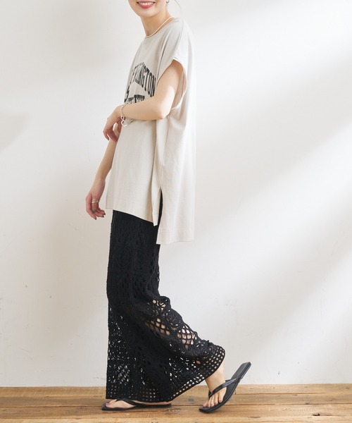 CIAOPANIC TYPY（チャオパニックティピー）の「レース編みイージーパンツ（その他パンツ・レディース・ブラック/アイボリー/ダークブラウン・ONE SIZE）」の21枚目の写真