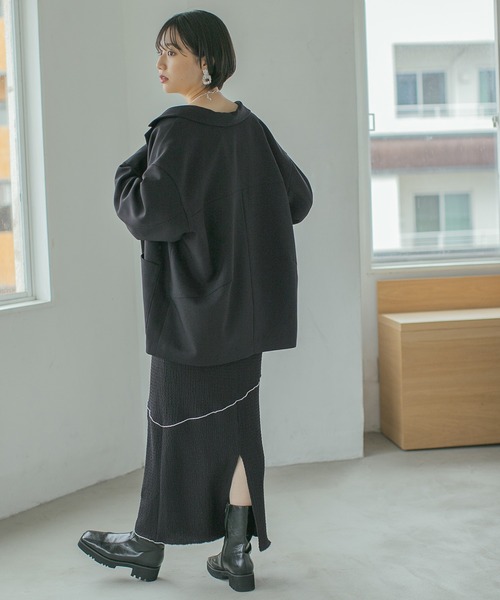 PAGEBOY(ページボーイ)の「ウールライクセットアップジャケット(テーラードジャケット・レディース・ブラック/グレー系その他/ブラウン系その他/グレイッシュベージュ・SMALL/MEDIUM)」の9枚目の写真