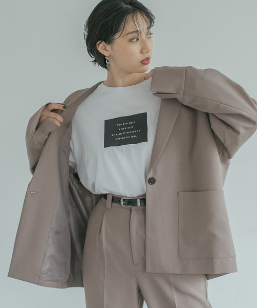 PAGEBOY(ページボーイ)の「ウールライクセットアップジャケット(テーラードジャケット・レディース・ブラック/グレー系その他/ブラウン系その他/グレイッシュベージュ・SMALL/MEDIUM)」の12枚目の写真