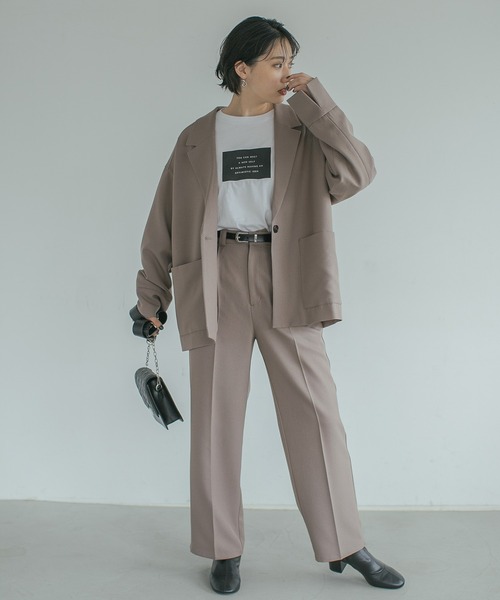 PAGEBOY(ページボーイ)の「ウールライクセットアップジャケット(テーラードジャケット・レディース・ブラック/グレー系その他/ブラウン系その他/グレイッシュベージュ・SMALL/MEDIUM)」の14枚目の写真