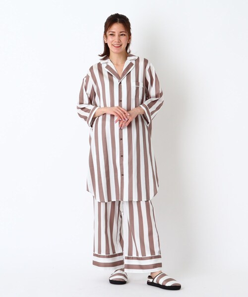 SOUP（スープ）の「◆【SOUP HOME】オーガニックコットンシャツワンピース（ワンピース・レディース・ネイビー系2/ベージュ系その他2/ネイビー・40/38/36）」の2枚目の写真