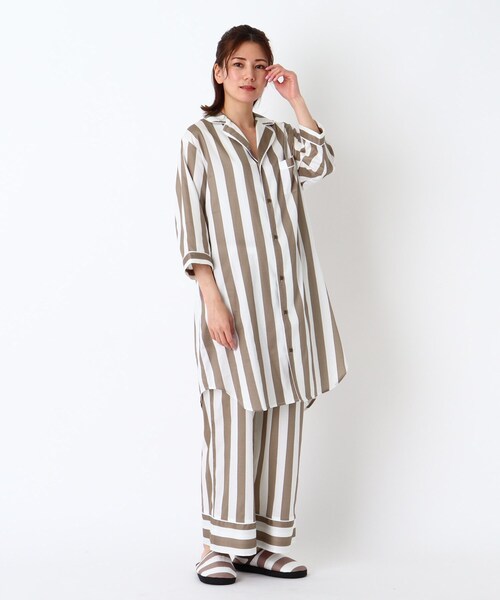 SOUP（スープ）の「◆【SOUP HOME】オーガニックコットンシャツワンピース（ワンピース・レディース・ネイビー系2/ベージュ系その他2/ネイビー・40/38/36）」の6枚目の写真