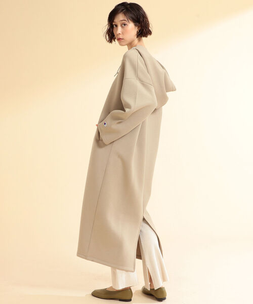 Ray BEAMS（レイビームス）の「Champion × Ray BEAMS / 別注 Vネック フーディー ワンピース（ワンピース・レディース・サンドベージュ/ブラック/グレー系その他・ONE SIZE）」の16枚目の写真