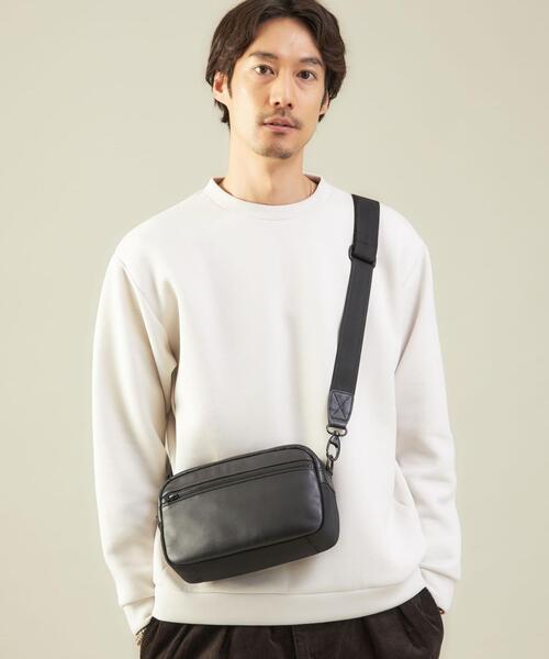 green label relaxing（グリーンレーベルリラクシング）の「＜green label relaxing＞ レザー FUNCTIONAL ショルダーバッグ（ショルダーバッグ・メンズ・ブラック/ダークブラウン・FREE）」の14枚目の写真