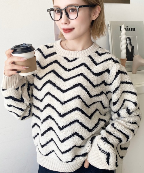 【超人気◎】BRIEFING　ウールニット　カモ　総柄　刺繍　美品　完売モデル◎ 着丈が選べる】くま刺繍ケーブルニット | Meiru(メイル)｜公式LOOKBOOK