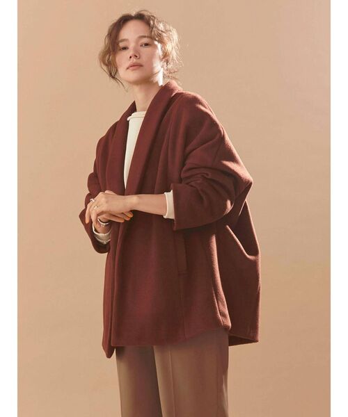 Ungrid（アングリッド）の「ミドル丈デザインコート（その他アウター・レディース・オレンジ/モカ・FREE）」の3枚目の写真