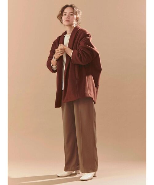 Ungrid（アングリッド）の「ミドル丈デザインコート（その他アウター・レディース・オレンジ/モカ・FREE）」の5枚目の写真