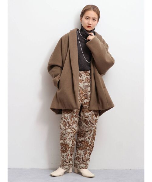 Ungrid（アングリッド）の「ミドル丈デザインコート（その他アウター・レディース・オレンジ/モカ・FREE）」の8枚目の写真