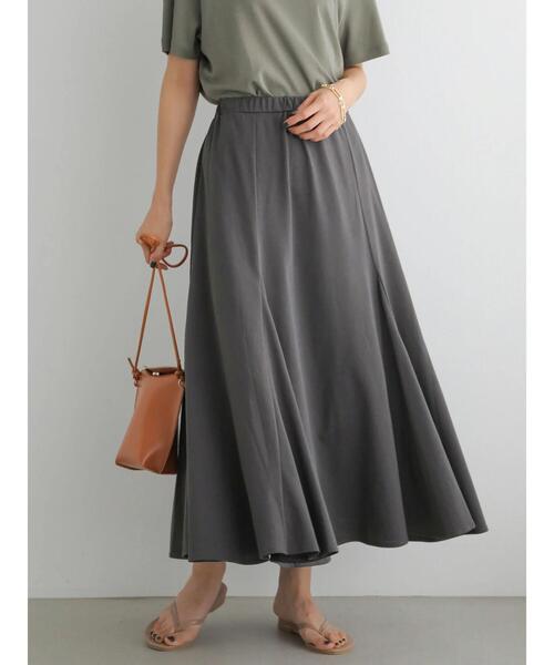 AMERICAN HOLIC（アメリカンホリック）の「切り替えカットフレアスカート（スカート・レディース・チャコールグレー/モカ・S/M/L）」の4枚目の写真