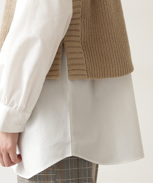 NATURAL BEAUTY BASIC（ナチュラルビューティーベーシック）の「ベスト×チュニックシャツセット/0171270972（ニット/セーター・レディース・ベージュ/ネイビー/グリーン・MEDIUM）」の10枚目の写真