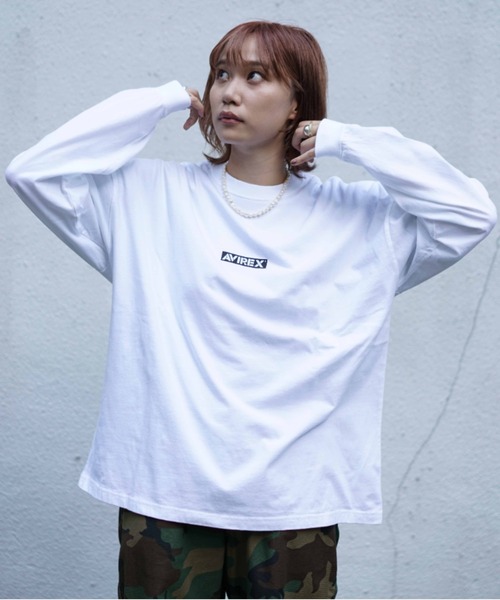 AVIREX(アヴィレックス)の「【直営店限定】バンダナプリント ボックス ロゴ 長袖 Tシャツ / BANDANA PRINT BOX LOGO LS T-SHIRT/アヴィレックス/AVIREX(Tシャツ/カットソー・レディース・ブラック/ブラック系その他/レッド/クリアレッド・MEDIUM/LARGE/X-LARGE/XX-LARGE)」の10枚目の写真
