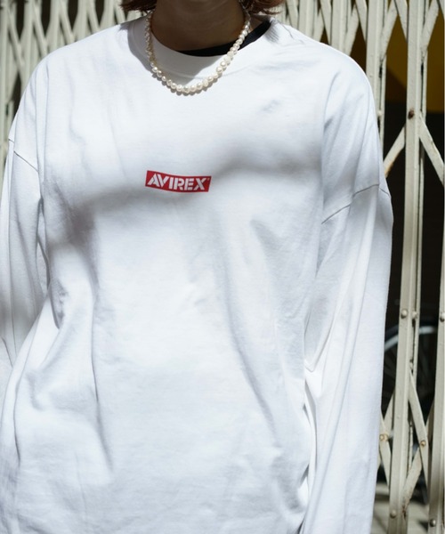 AVIREX(アヴィレックス)の「【直営店限定】バンダナプリント ボックス ロゴ 長袖 Tシャツ / BANDANA PRINT BOX LOGO LS T-SHIRT/アヴィレックス/AVIREX(Tシャツ/カットソー・レディース・ブラック/ブラック系その他/レッド/クリアレッド・MEDIUM/LARGE/X-LARGE/XX-LARGE)」の20枚目の写真