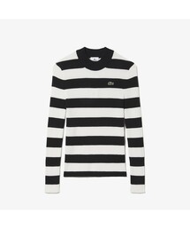 LACOSTE L!VE | LACOSTE L!VE  ハイネックボーダーリブニット(ニット/セーター)