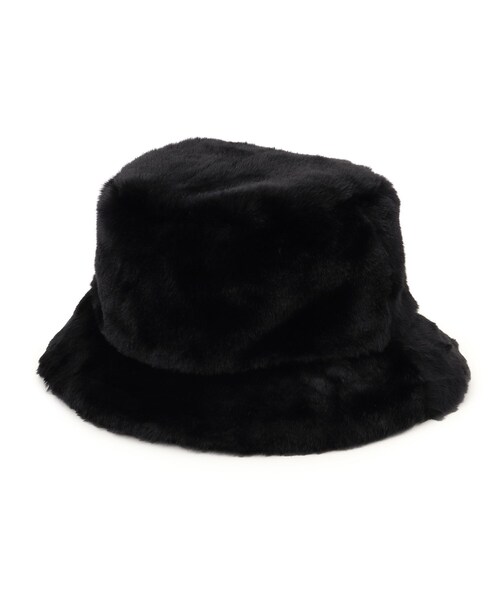 DRESKIP（ドレスキップ）の「◆HIDETRADING フェイクファーバケットハット（ハット・レディース・ブラック/アイボリー/ブラック系1/ダークブラウン系1/ブラウン系2/アイボリー系1・00）」の2枚目の写真