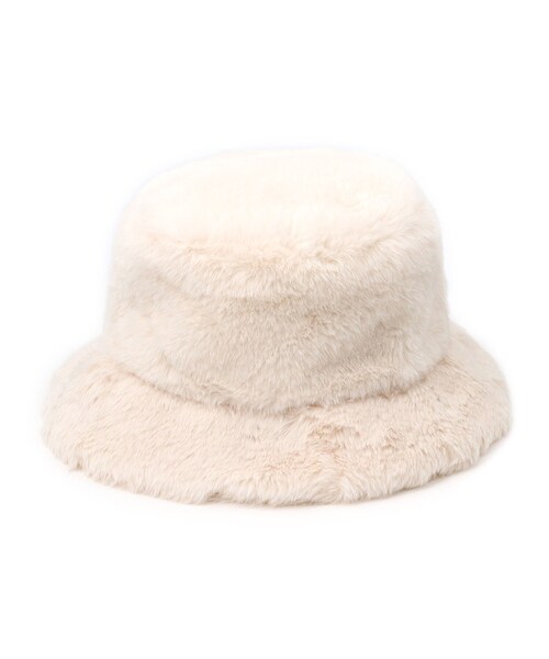 DRESKIP（ドレスキップ）の「◆HIDETRADING フェイクファーバケットハット（ハット・レディース・ブラック/アイボリー/ブラック系1/ダークブラウン系1/ブラウン系2/アイボリー系1・00）」の7枚目の写真