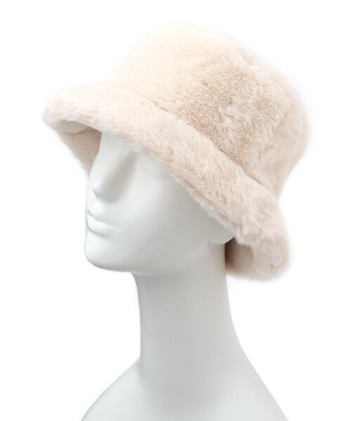 DRESKIP（ドレスキップ）の「◆HIDETRADING フェイクファーバケットハット（ハット・レディース・ブラック/アイボリー/ブラック系1/ダークブラウン系1/ブラウン系2/アイボリー系1・00）」の13枚目の写真