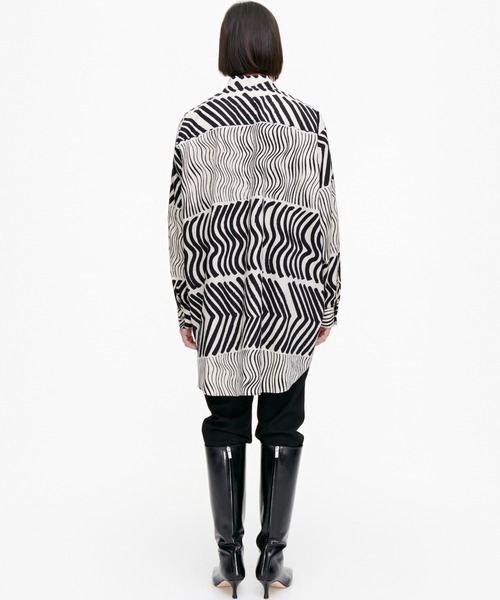 marimekko（マリメッコ）の「Norkko Silkkikuikka / CLASSICS  shirt（シャツ/ブラウス・レディース・ブラック×ホワイト・SMALL/MEDIUM/X-SMALL）」の10枚目の写真