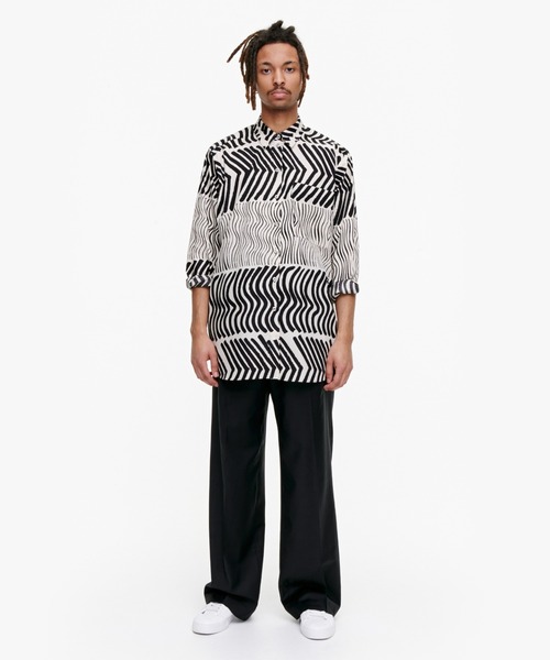 marimekko（マリメッコ）の「Norkko Silkkikuikka / CLASSICS  shirt（シャツ/ブラウス・レディース・ブラック×ホワイト・SMALL/MEDIUM/X-SMALL）」の12枚目の写真