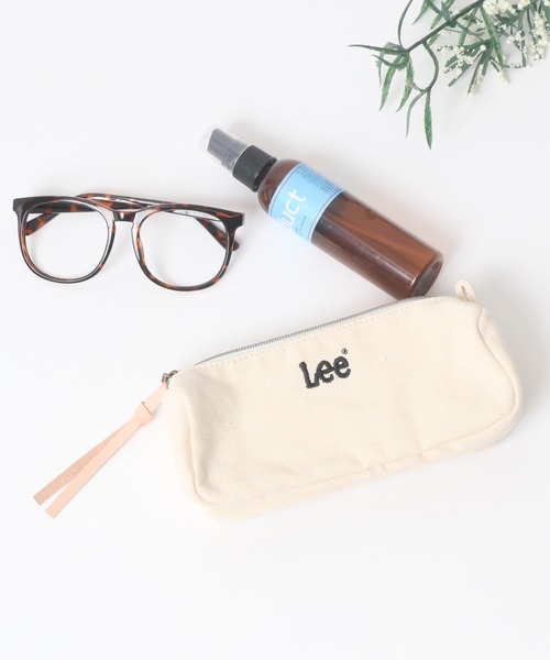 Lee（リー）の「Lee（リー）デニムマルチポーチ/ペンケース（ポーチ・レディース・オフホワイト/ネイビー/ストライプ・FREE）」の2枚目の写真