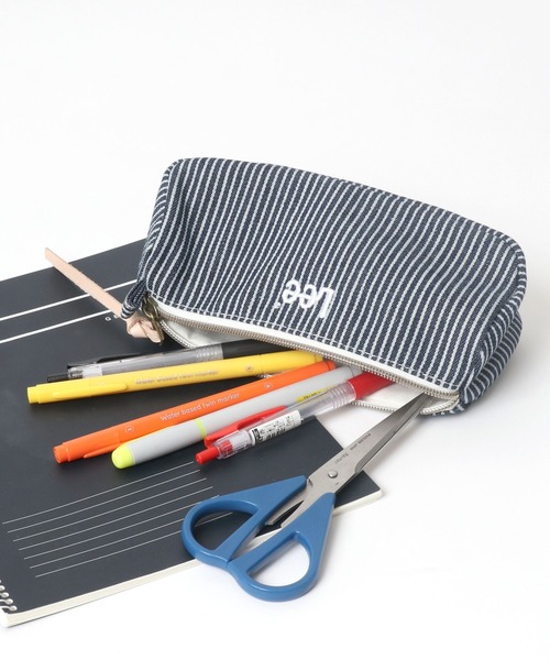 Lee（リー）の「Lee（リー）デニムマルチポーチ/ペンケース（ポーチ・レディース・オフホワイト/ネイビー/ストライプ・FREE）」の10枚目の写真