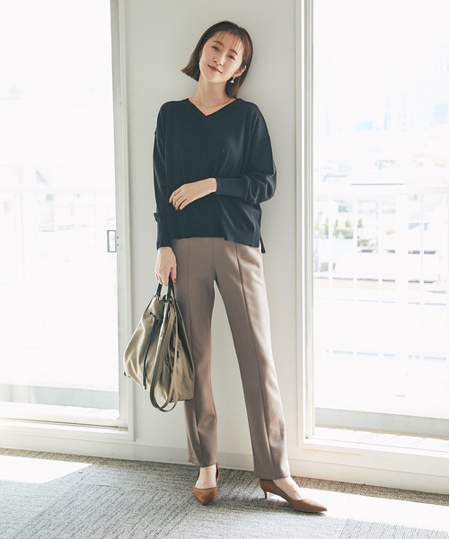 RIVE DROITE（リヴドロワ）の「【R.good(アールドットグッド)】A４ 3WAYサテンドロストトート（トートバッグ・レディース・ブラック/ベージュ・FREE）」の3枚目の写真