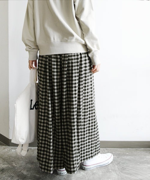 and it_（アンドイット）の「エミュラル emural ネルタックワイドパンツ（その他パンツ・レディース・その他1/その他2/その他3/ブラック・M-L）」の9枚目の写真