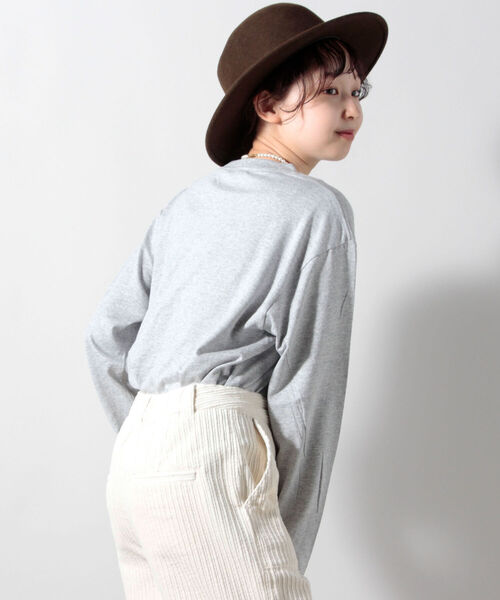 FREDY&GLOSTER（フレディアンドグロスター）の「バッファロー柄 ヘビーウェイト長袖Tシャツ（Tシャツ/カットソー・レディース・ブラック系その他4/グリーン系その他4/ホワイト系その他5/ブルー系その他7・38）」の14枚目の写真