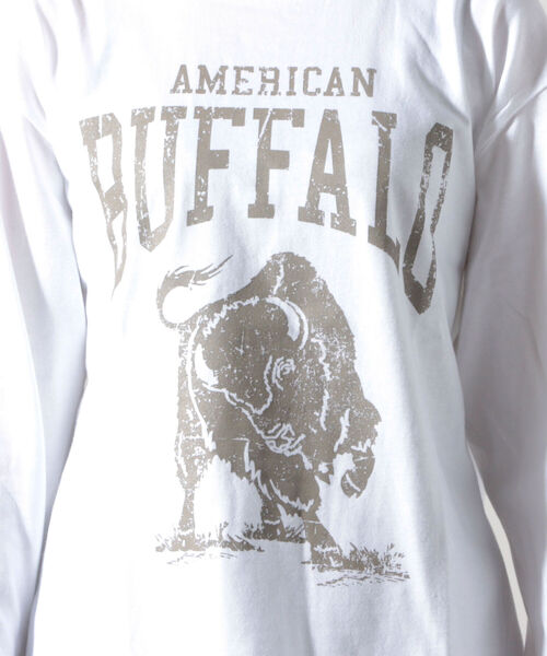 FREDY&GLOSTER（フレディアンドグロスター）の「バッファロー柄 ヘビーウェイト長袖Tシャツ（Tシャツ/カットソー・レディース・ブラック系その他4/グリーン系その他4/ホワイト系その他5/ブルー系その他7・38）」の7枚目の写真