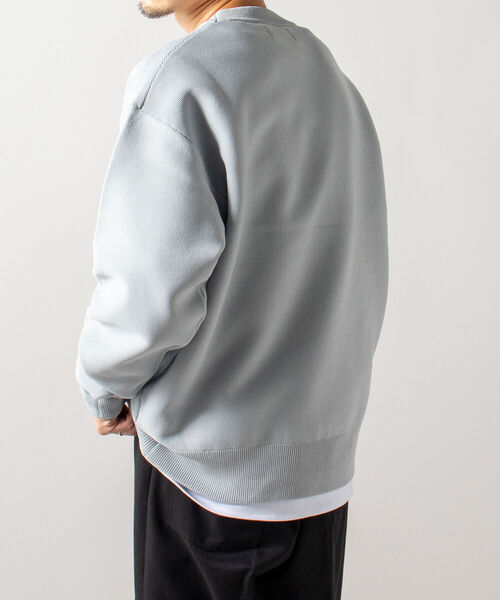 GLOSTER（グロスター）の「【GLOSTER/グロスター】《ニット＋カットソーの2点SET》テックレイヤードプルオーバーニット（ニット/セーター・メンズ・ライトグレー/ブラウン/オリーブ・MEDIUM/LARGE）」の2枚目の写真